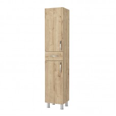 Ντουλάπι κουζίνας - μπάνιου Selina Megapap χρώμα sapphire oak 35x31x179εκ. Ντουλάπι κουζίνας - μπάνιου Selina Megapap χρώμα sapphire oak 35x31x179εκ.