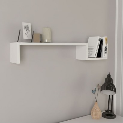 Ραφιέρα τοίχου Happy Megapap χρώμα λευκό 87,4x14,5x14,5εκ.