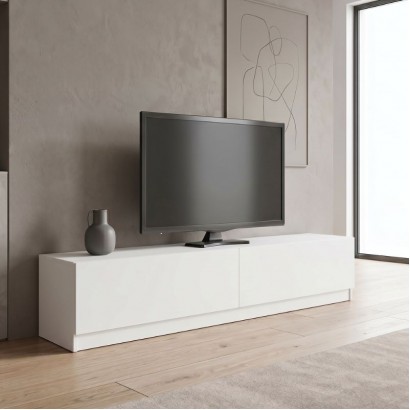 Έπιπλο τηλεόρασης Ahenk Megapap χρώμα λευκό 160x31,3x32,9εκ. Έπιπλο τηλεόρασης Ahenk Megapap χρώμα λευκό 160x31,3x32,9εκ.