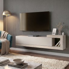 Έπιπλο τηλεόρασης επιτοίχιο Volare Megapap χρώμα sandstone - travertine 150x29,6x38,6εκ. Έπιπλο τηλεόρασης επιτοίχιο Volare Megapap χρώμα sandstone - travertine 150x29,6x38,6εκ.