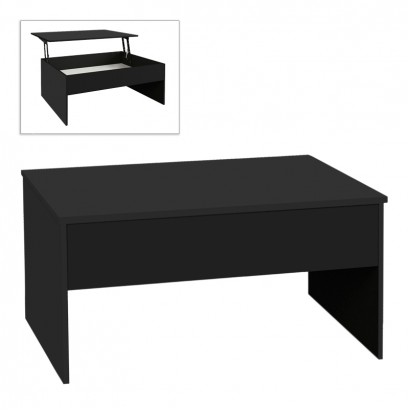 Τραπεζάκι σαλονιού Devon Megapap με σερβιτόρο χρώμα μαύρο 110x60x44,8εκ.
