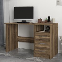 Γραφείο εργασίας Eldoris Megapap χρώμα καρυδί 120x60x75εκ.