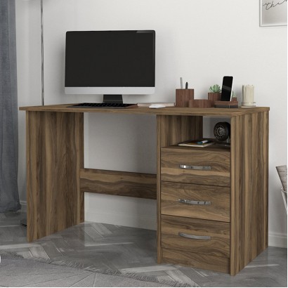 Γραφείο εργασίας Eldoris Megapap χρώμα καρυδί 120x60x75εκ. Γραφείο εργασίας Eldoris Megapap χρώμα καρυδί 120x60x75εκ.