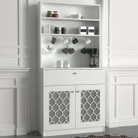 Έπιπλο κουζίνας Axel Megapap χρώμα λευκό 90x37x183,6εκ.