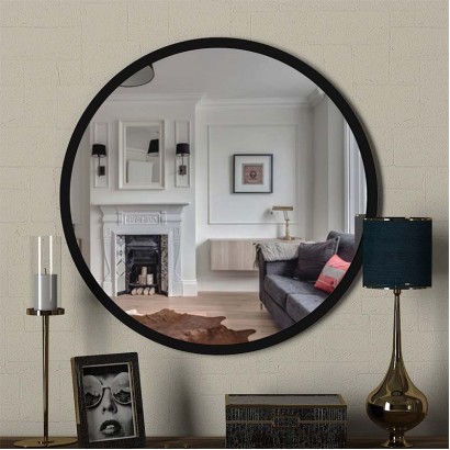 Καθρέπτης τοίχου Glob Μegapap χρώμα μαύρο 59x2x59εκ.