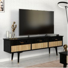 Έπιπλο τηλεόρασης Bolea Megapap χρώμα modern black 150x35x49,7 εκ. Έπιπλο τηλεόρασης Bolea Megapap χρώμα modern black 150x35x49,7 εκ.