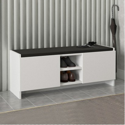 Παπουτσοθήκη Verly Megapap χρώμα λευκό 110x33,2x43εκ.