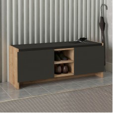 Παπουτσοθήκη Verly Megapap χρώμα sapphire oak - ανθρακί 110x33,2x43εκ. Παπουτσοθήκη Verly Megapap χρώμα sapphire oak - ανθρακί 110x33,2x43εκ.