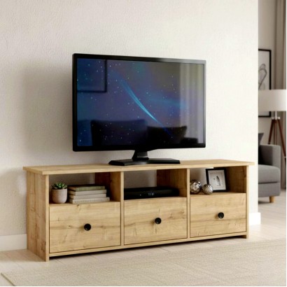 Έπιπλο τηλεόρασης Mahen Megapap χρώμα sapphire oak 140x35x49,8εκ. Έπιπλο τηλεόρασης Mahen Megapap χρώμα sapphire oak 140x35x49,8εκ.