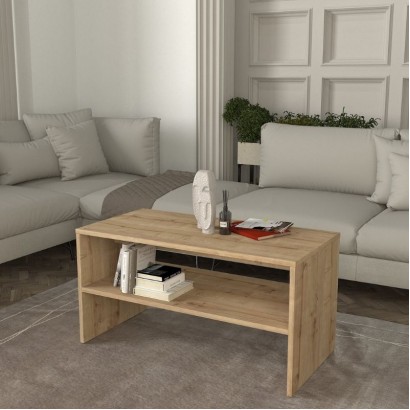 Τραπεζάκι σαλονιού Eleva Megapap χρώμα sapphire oak 90x44,6x46,4εκ.