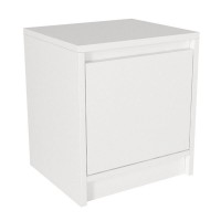 Κομοδίνο Conve Megapap χρώμα λευκό 40x35x45εκ.