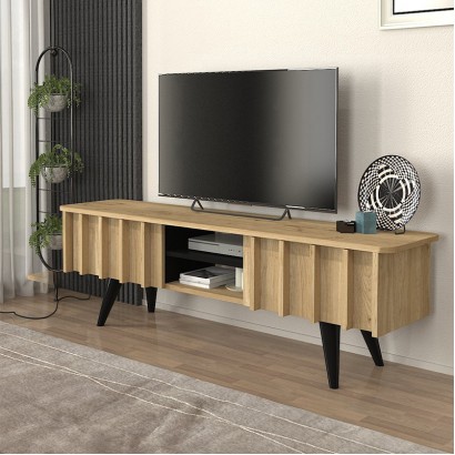 Έπιπλο τηλεόρασης Gemma Megapap χρώμα sepet oak 150x35x46,7εκ.