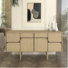 Μπουφές Lava Megapap χρώμα rota oak - ανθρακί 150x44,6x76εκ.