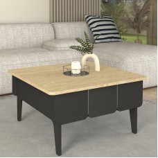 Τραπεζάκι σαλονιού Pedro Megapap χρώμα ανθρακί - rota oak 73,2x73,2x38,6εκ. Τραπεζάκι σαλονιού Pedro Megapap χρώμα ανθρακί - rota oak 73,2x73,2x38,6εκ.