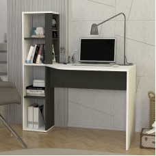 Γραφείο εργασίας Gemini Megapap χρώμα ανθρακί - λευκό 121,8x59,6x131,8εκ. Γραφείο εργασίας Gemini Megapap χρώμα ανθρακί - λευκό 121,8x59,6x131,8εκ.