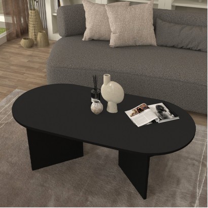 Τραπεζάκι σαλονιού Cortado Megapap χρώμα μαύρο 120x60x39,6εκ. Τραπεζάκι σαλονιού Cortado Megapap χρώμα μαύρο 120x60x39,6εκ.
