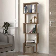 Βιβλιοθήκη Alvina Megapap χρώμα καρυδί 45x19,6x158,8εκ. Βιβλιοθήκη Alvina Megapap χρώμα καρυδί 45x19,6x158,8εκ.