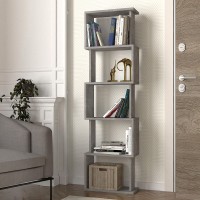 Βιβλιοθήκη Alvina Megapap χρώμα γκρι σκυροδέματος 45x19,6x158,8εκ. Βιβλιοθήκη Alvina Megapap χρώμα γκρι σκυροδέματος 45x19,6x158,8εκ.