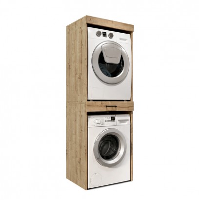 Έπιπλο πλυντηρίου - στεγνωτηρίου Fika Megapap χρώμα sapphire oak 67x61,8x198,5εκ. Έπιπλο πλυντηρίου - στεγνωτηρίου Fika Megapap χρώμα sapphire oak 67x61,8x198,5εκ.