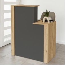 Γραφείο υποδοχής - reception Enter Megapap χρώμα sepet oak - ανθρακί 86,9x40x110,3εκ. Γραφείο υποδοχής - reception Enter Megapap χρώμα sepet oak - ανθρακί 86,9x40x110,3εκ.