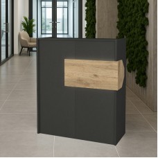 Γραφείο υποδοχής - reception Aloha Megapap με LED χρώμα ανθρακί - sepet oak 95,5x40x110,3εκ. Γραφείο υποδοχής - reception Aloha Megapap με LED χρώμα ανθρακί - sepet oak 95,5x40x110,3εκ.