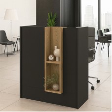 Γραφείο υποδοχής - reception Bonveno Megapap χρώμα ανθρακί - sepet oak 90x43,2x110εκ. Γραφείο υποδοχής - reception Bonveno Megapap χρώμα ανθρακί - sepet oak 90x43,2x110εκ.