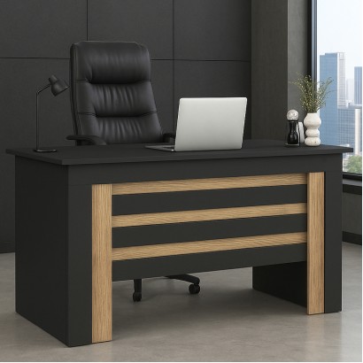 Γραφείο εργασίας Epito Megapap χρώμα ανθρακί - sepet oak 140x59,6x76,8εκ. Γραφείο εργασίας Epito Megapap χρώμα ανθρακί - sepet oak 140x59,6x76,8εκ.