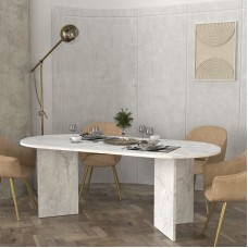Τραπέζι Cortado Megapap χρώμα λευκό εφέ μαρμάρου 200x90x74εκ. Τραπέζι Cortado Megapap χρώμα λευκό εφέ μαρμάρου 200x90x74εκ.