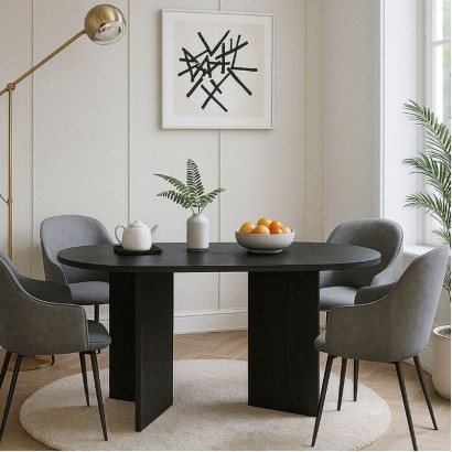 Τραπέζι Cortado Megapap χρώμα sencron black 138x80x75εκ. Τραπέζι Cortado Megapap χρώμα sencron black 138x80x75εκ.