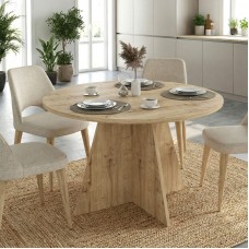 Τραπέζι Tailor Megapap χρώμα sapphire oak Ø120x75,7εκ. Τραπέζι Tailor Megapap χρώμα sapphire oak Ø120x75,7εκ.