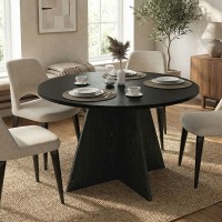 Τραπέζι Tailor Megapap χρώμα sencron black Ø120x75,7εκ.