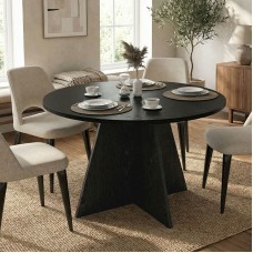 Τραπέζι Tailor Megapap χρώμα sencron black Ø120x75,7εκ. Τραπέζι Tailor Megapap χρώμα sencron black Ø120x75,7εκ.
