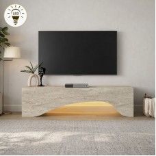 Έπιπλο τηλεόρασης Mara Megapap με LED χρώμα travertine 150x31,4x40εκ. Έπιπλο τηλεόρασης Mara Megapap με LED χρώμα travertine 150x31,4x40εκ.