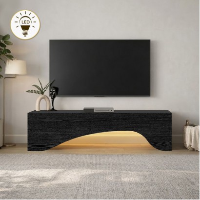 Έπιπλο τηλεόρασης Mara Megapap με LED χρώμα sencron black 150x31,4x40εκ. Έπιπλο τηλεόρασης Mara Megapap με LED χρώμα sencron black 150x31,4x40εκ.