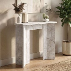 Κονσόλα Mara Megapap χρώμα λευκό εφέ μαρμάρου 90x29,6x91,8εκ. Κονσόλα Mara Megapap χρώμα λευκό εφέ μαρμάρου 90x29,6x91,8εκ.
