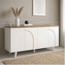 Μπουφές Bono Megapap χρώμα λευκό - sepet oak 150x45x74,6εκ. Μπουφές Bono Megapap χρώμα λευκό - sepet oak 150x45x74,6εκ.
