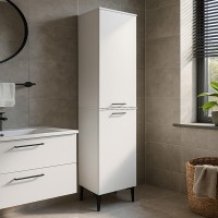 Ντουλάπι με καλάθι απλύτων Singa Megapap χρώμα λευκό 45x40x180εκ.