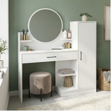 Τουαλέτα με καθρέπτη Andera Megapap χρώμα λευκό 123,9x35x144,4εκ. Τουαλέτα με καθρέπτη Andera Megapap χρώμα λευκό 123,9x35x144,4εκ.