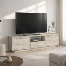 Έπιπλο τηλεόρασης Lumbera Megapap χρώμα travertine 160x29,5x42εκ.
