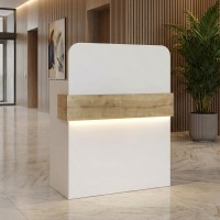Γραφείο υποδοχής - reception Telmos Megapap με LED χρώμα λευκό - sapphire oak 90x43,6x119,2εκ. Γραφείο υποδοχής - reception Telmos Megapap με LED χρώμα λευκό - sapphire oak 90x43,6x119,2εκ.