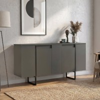 Μπουφές Orontes Megapap χρώμα ανθρακί 160x35,2x80εκ. Μπουφές Orontes Megapap χρώμα ανθρακί 160x35,2x80εκ.