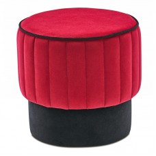 Σκαμπώ Rose Megapap βελούδινο χρώμα κόκκινο 40x40x40εκ.