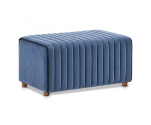 Σκαμπώ Mabel Megapap βελούδινο χρώμα μπλε 80x40x40εκ.