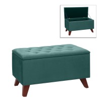 Σκαμπώ - Ταμπουρέ Lotus Megapap βελούδινο χρώμα κυπαρισσί 90x40x50εκ. Σκαμπώ - Ταμπουρέ Lotus Megapap βελούδινο χρώμα κυπαρισσί 90x40x50εκ.