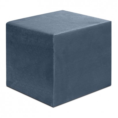 Σκαμπώ April Megapap βελούδινο χρώμα ανθρακί 40x40x40εκ.