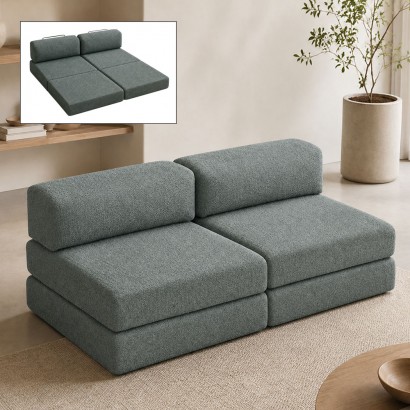 Καναπές - κρεβάτι Comfort Megapap τριθέσιος υφασμάτινος χρώμα μέντα 190x95x75εκ. Καναπές - κρεβάτι Comfort Megapap τριθέσιος υφασμάτινος χρώμα μέντα 190x95x75εκ.