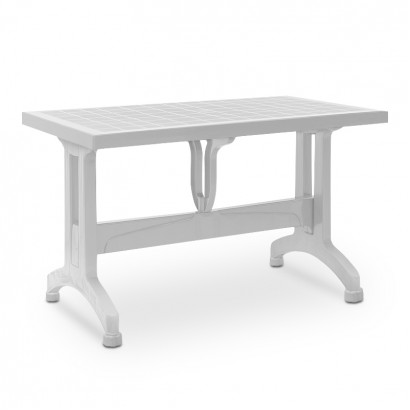 Τραπέζι πολυπροπυλενίου Callan Megapap χρώμα λευκό 120x70x73εκ.