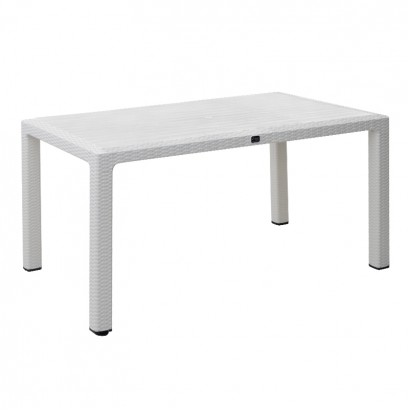 Τραπέζι πολυπροπυλενίου Kalan Megapap χρώμα λευκό 150x90x75εκ.