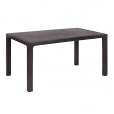 Τραπέζι πολυπροπυλενίου Kalan Megapap χρώμα καφέ 150x90x75εκ.