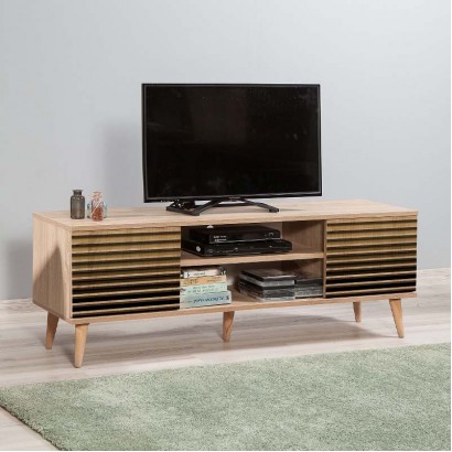 Έπιπλο τηλεόρασης Soho Megapap χρώμα sonoma 140x40x50 εκ.